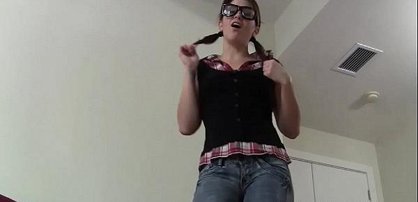  Can I watch you jerk off after school JOI